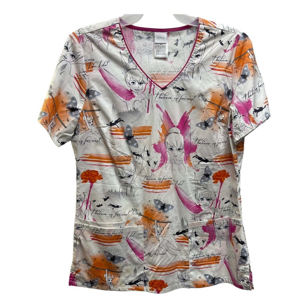 Disney Tinkerbell Scrub Top Size S